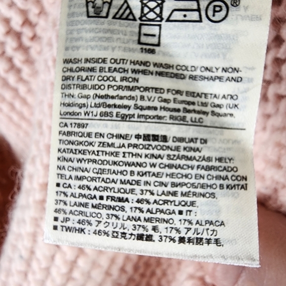 Banana Republic Balletcore Chunky Blush  Alpace Wool Turtleneck Sweater Medium - Picture 13 of 14